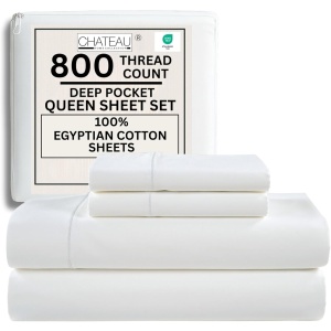 Egyptian Cotton Bed Sheets King Size Set 840307123466